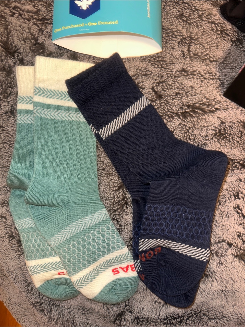 NWT 2Pairs of Bombas women Crew Socks